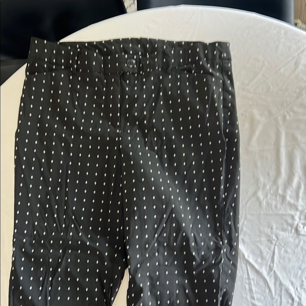 Lane Bryant Black and White Polka Dot Trousers